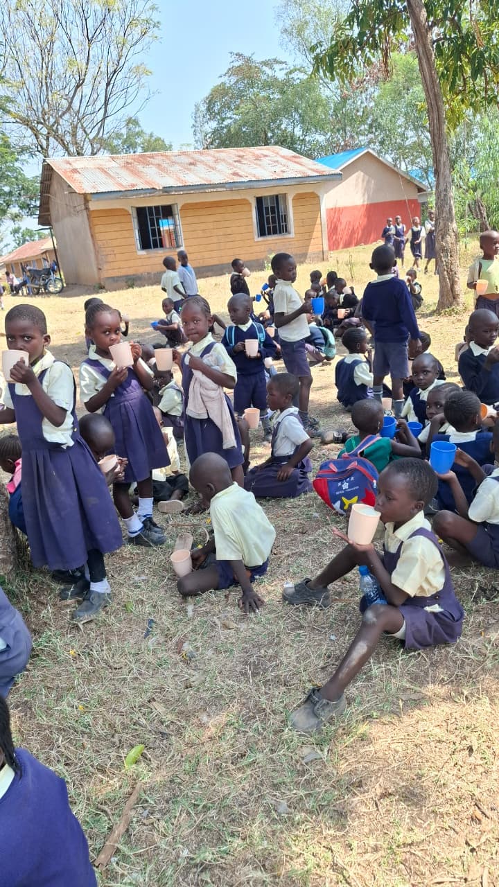 A pupil at a partner school