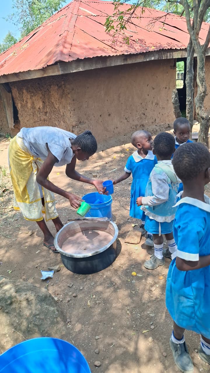 A pupil at a partner school