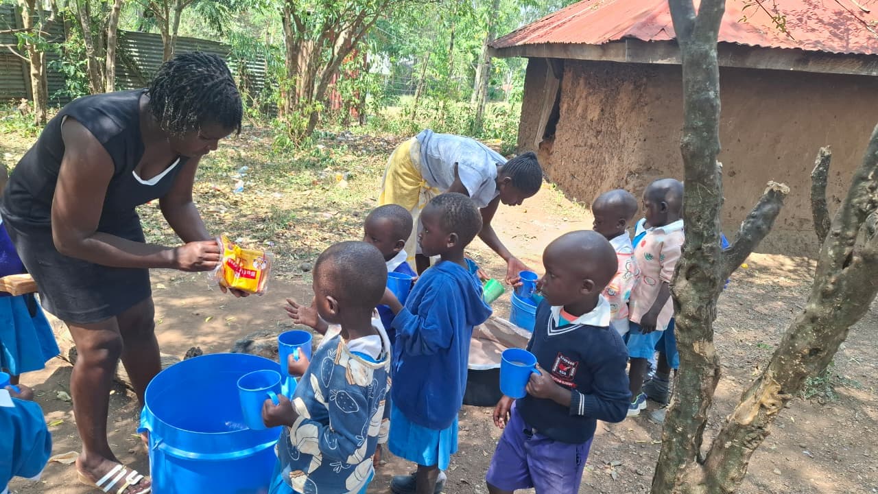 Children in a classroom at a partner school